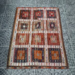Vintage Handwoven Adana Kilim Cicim Technique Earring Motif 5.81x7.44 ft - Image 2