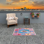 Vintage Kilim Boho Decor Kilim Rug 2.40x3.51 ft