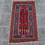 Vintage Esme Kilim Turkish Handmade Rug with Tree of Life Motif Aydın 3.93x6.66ft - Image 2