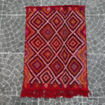 Vintage Afyon Kilim - 2.95x3.97 ft - Image 2