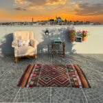 Vintage Kilim Rug - 3.12x4.79 ft