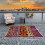 Vintage Afyon Kilim - 4.20x6.07 ft