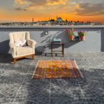 Vintage Kilim Rug - 3.35x3.81 ft