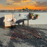 Vintage Kilim Rug - 3.74x4.59 ft