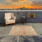 Vintage Kilim Rug - 3.67x4.36 ft