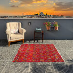 Vintage Kilim Rug - 3.94x4.69 ft