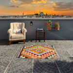 Vintage Kilim Rug – 3.05x3.94 ft