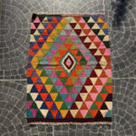 Vintage Kilim Rug – 3.05x3.94 ft - Image 2