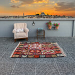 Vintage Kilim Rug – 4.27x6.07 ft