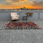 Vintage Adana Kilim Turkish Wool & Mohair Rug 5.02x8.2 ft