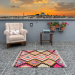 Vintage Handwoven Denizli Kilim  2.79x3.74