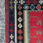 Vintage Konya Kilim Handwoven Mihrab Design Handmade Obruk Carpet 3.94 ft x 5.77 ft - Image 3