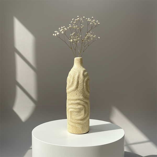 Handmade ceramic vase 12x30 inch Cappadocia Feng Shui decor