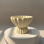 Handmade ceramic vase 18x26 cm Feng Shui sculptural bowl design from Cappadocia