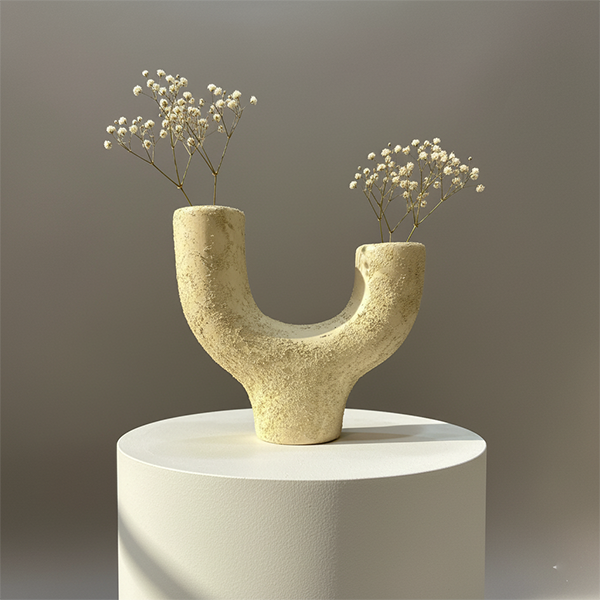 Handmade ceramic vase 11x15 inch Cappadocia Feng Shui pottery unique design