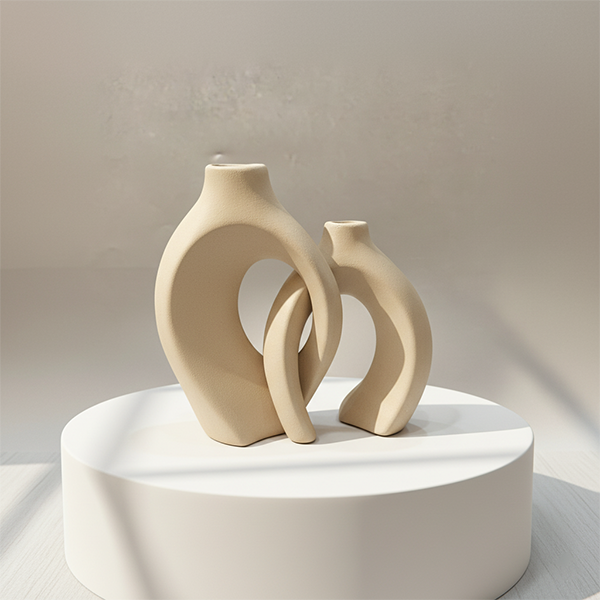 Handmade ceramic vase set 16x22 cm Cappadocia pottery Feng Shui harmony